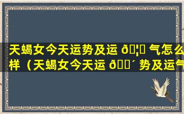 天蝎女今天运势及运 🦉 气怎么样（天蝎女今天运 🐴 势及运气怎么样呢）